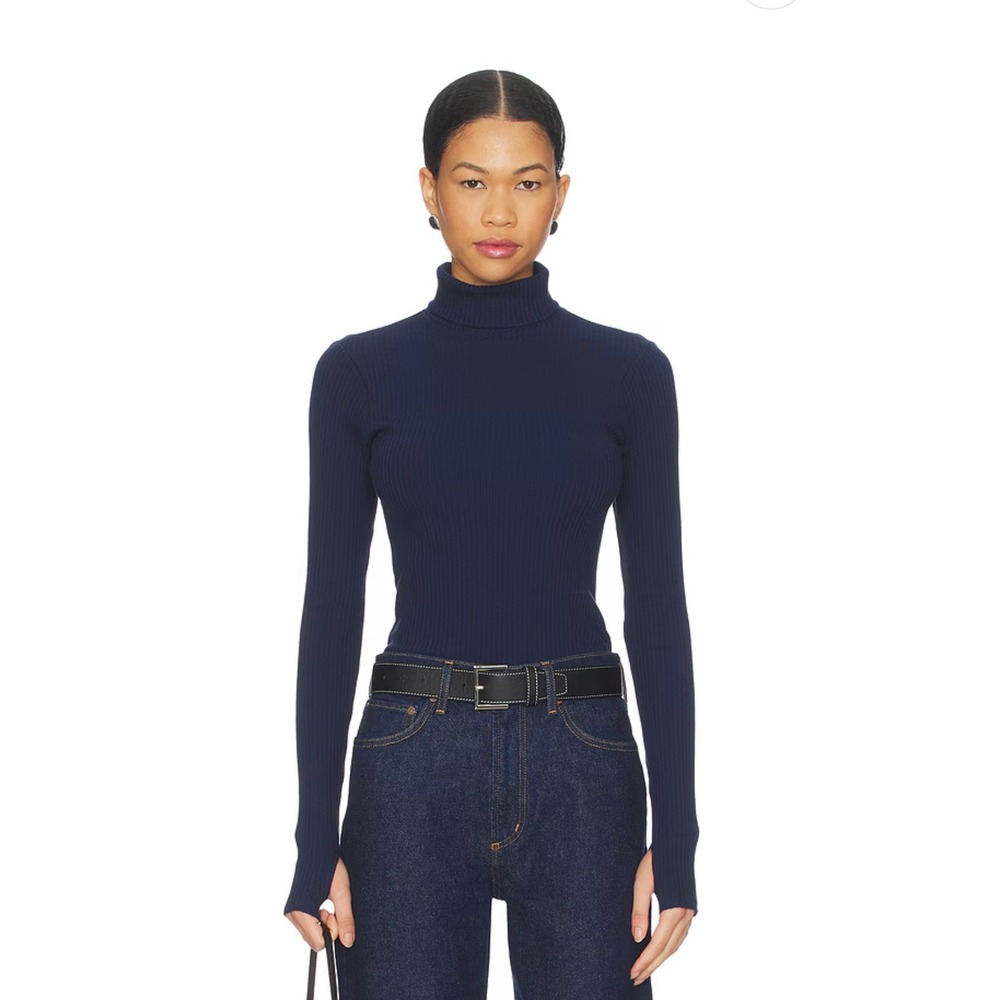 Show Me Your Mumu Layer Up Top in Navy Rib Size Small